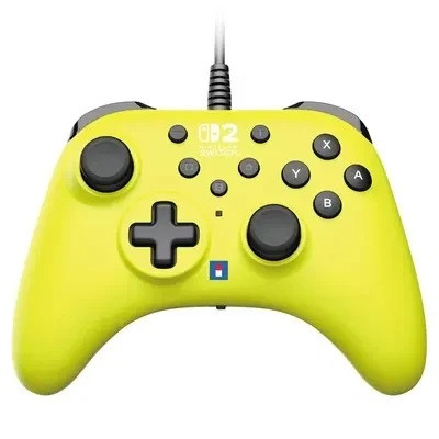 HORI Switch 2 有線控制器 - TURBO (萊姆黃)